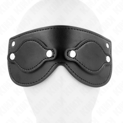 masque en cuirette avec cache-yeux détachables 22 x 9 cm