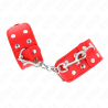 bracelets avec double ligne de clous réglables rouge