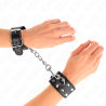 bracelets avec double ligne de clous réglables noir