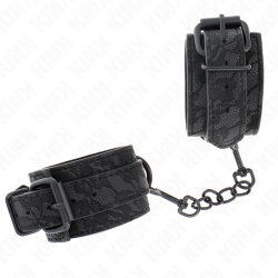 poignets recouverts de dentelle foncée réglable noir 19-26 cm