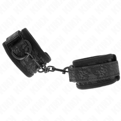 poignets recouverts de dentelle foncée néoprène ajustable noir 20-29 cm x 5 cm