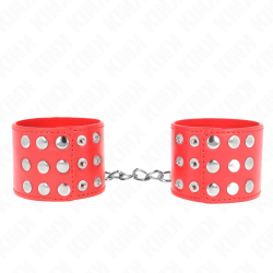 appui-poignets avec bouton-pression rouge réglable 19-24 cm x 5,5 cm
