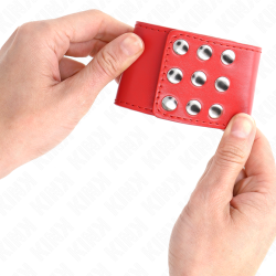 appui-poignets avec bouton-pression rouge réglable 19-24 cm x 5,5 cm