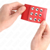 appui-poignets avec bouton-pression rouge réglable 19-24 cm x 5,5 cm