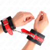 appui-poignets noir avec ceinture rouge ajustable 17-28 cm x 6 cm