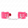 appui-poignets rose framboise avec doublure rose framboise réglable 20-28 cm x 5,5 cm