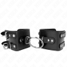 appui-poignets fixes avec anneau et clous réglables noir 17-22 cm x 6,5 cm