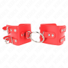 appui-poignets fixes avec anneau et clous réglables rouge 17-22 cm x 6,5 cm