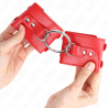appui-poignets fixes avec anneau et clous réglables rouge 17-22 cm x 6,5 cm