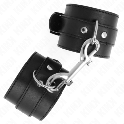 appareils-poignets - rangée de rivets simple et grande boucle noire réglable 17-28 cm x 5 cm