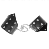 bracelets style point noir avec chaîne réglable 17-23 cm x 8,5 cm