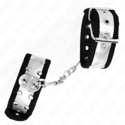 appui-poignets fins noir - argent 30 x 4 cm