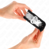 appui-poignets fins noir - argent 30 x 4 cm