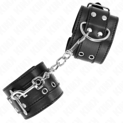 appui-poignets double boucle noir ajustable 19-26 cm