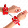 manchettes brillantes rouge ajustables 23-33 cm