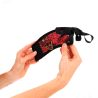 attache-poignets scandal détails dentelle rouge-noir 24,5 cm x 6,5 cm