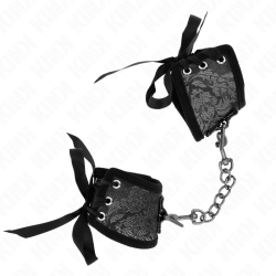 retenues-poignets scandal détails dentelle noire 24,5 cm x 6,5 cm