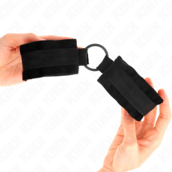 manchettes débutant fourrure 25 cm avec o-ring 4 cm noir ajustable 15-25 cm