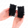 attache-poignets élastiques en dentelle noir