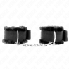 appui-poignets doublés de fourrure noir ajustable 17-31 cm x 7 cm