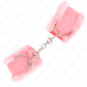 appui-poignets doublés de fourrure rose réglable 17-31 cm x 7 cm