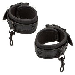 nocturnal ceinture de lit réglable en cuir noir