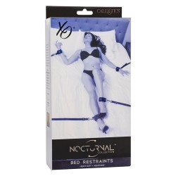 nocturnal ceinture de lit réglable en cuir noir