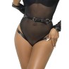 953690 menottes avec ceinture de bondage noire taille unique