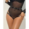 953690 menottes avec ceinture de bondage noire taille unique