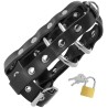 cage de chasteté en cuir avec serrure
