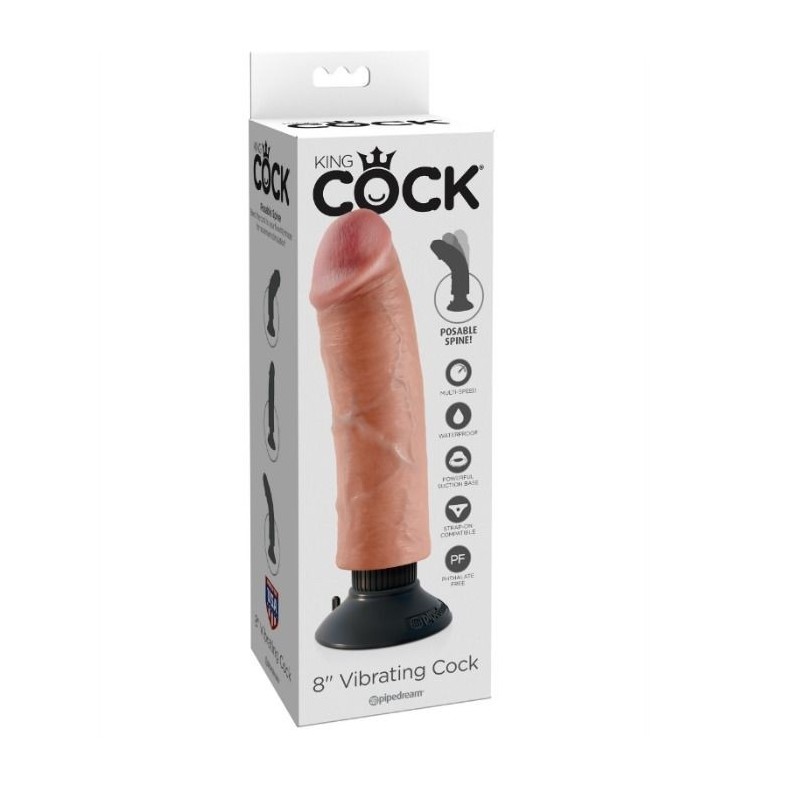 gode vibrateur 20.32 cm naturel
