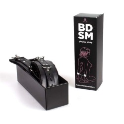 menottes de bondage noires collection bdsm
