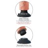 gode vibrateur avec testicules 17.78 cm naturel