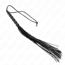 mini fouet en silicone avec 6 billes noires 26 cm
