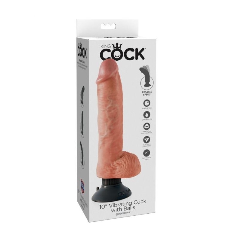 gode vibrant avec testicules 25.5 cm couleur naturelle gode vibrant avec testicules 25.5 cm couleur naturelle