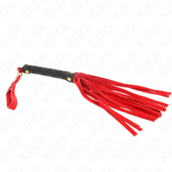 mini fouet daim rouge 30 cm