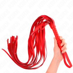 fouet rouge manche court long queue 70 cm