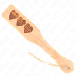 palette en bambou design coeur 32 x 5,5 cm