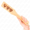 palette en bambou design coeur 32 x 5,5 cm
