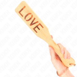 palette en bambou mot amour 32 x 5,5 cm