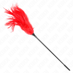 plusieurs plumes de chatouilles rouges 45 cm
