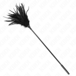 plusieurs plumes de chatouilles noires 45 cm