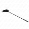 plusieurs plumes de chatouilles noires 45 cm