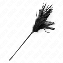 plusieurs plumes de chatouilles noires 45 cm
