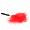 plumes chacoules en métal rouge or 18 cm