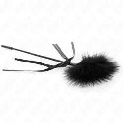 plumes chacouillées avec noeud 35 cm