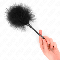 plumes tickle noires utilisées pour le kit bondage 27 cm