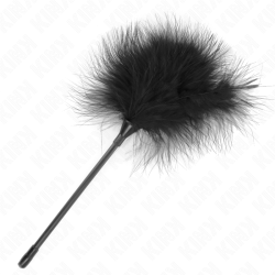 plumes tickle noires utilisées pour le kit bondage 27 cm