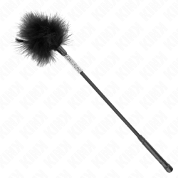plumes chacouilles avec manche strass 50 cm