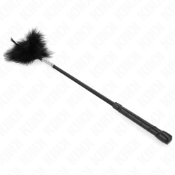plumes chacouilles avec manche strass 50 cm